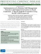 Implementation of a Diabetes SelfManagement Education and Support Intervention in Rural Guatemala A MixedMethods Evaluation Using the REAIM Framework