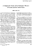 A comparative study of the pulmonary mycoses of Canada and the United States