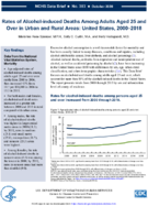 Rates of alcoholinduced deaths among adults aged 25 and over in urban and rural areas United States 20002018