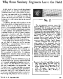 Why some sanitary engineers leave the field