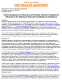 Interim guidance for clinicians to prioritize antiviral treatment of influenza in the setting of reduced availability of oseltamivir