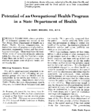 Potential of an occupational health program in a State department of health