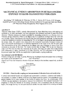 Mechanical Energy Absorption in Human Fingers Exposed to HandTransmitted Vibration
