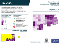 KS Congressional District 01 Stroke and Stroke Centers Map 119th Congress