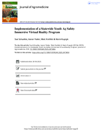 Implementation of a Statewide Youth Ag Safety Immersive Virtual Reality Program