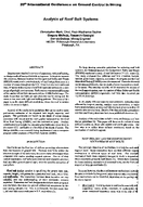 Analysis of Roof Bolt Systems