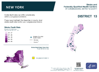 NY Congressional District 13 Stroke and Federally Qualified Health Centers Map 118th Congress