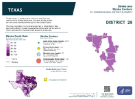 TX Congressional District 29 Stroke and Stroke Centers Map 118th Congress