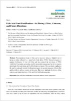 Folic Acid Food FortificationIts History Effect Concerns and Future Directions