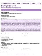 TRANSITIONAL CARE COORDINATION TCC NEW YORK CITY