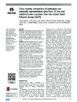Crosscountry comparison of waterpipe use nationally representative data from 13 low and middleincome countries from the Global Adult Tobacco Survey GATS