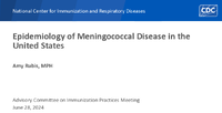 Epidemiology of Meningococcal Disease in the United States