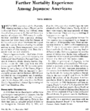 Further mortality experience among Japanese Americans