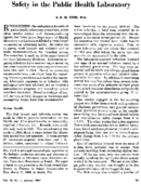 Safety in the public health laboratory