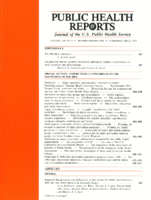 Public Health Rep  v 100 no 6 NovemberDecember 1985  cover