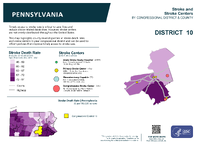 PA Congressional District 10 Stroke and Stroke Centers Map 118th Congress