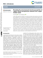 Revealing the structural and chemical properties of copperbased nanoparticles released from copper treated wood