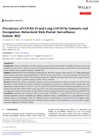 Prevalence of COVID19 and Long COVID by Industry and Occupation Behavioral Risk Factor Surveillance System 2022