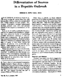 Differentiation of sources in a hepatitis outbreak