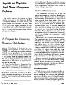 Reports on physician and nurse manpower problemsNational Conference on Rural Health briefs