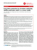 Lung tumor promotion by chromiumcontaining welding particulate matter in a mouse model