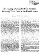Developing A Central File Of Facilities For Long Term Care In The US
