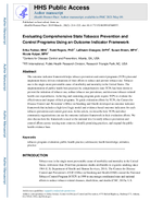 Evaluating Comprehensive State Tobacco Prevention and Control Programs Using an Outcome Indicator Framework