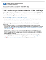 COVID19 Employer Information for Office Buildings May 27 2020