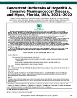 Concurrent Outbreaks of Hepatitis A Invasive Meningococcal Disease and Mpox Florida USA 20212022