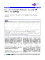 Bed net ownership in Kenya the impact of 34 million free bed nets