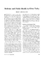 Medicine and public health in China today