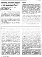 Knowledge of accident prevention among parents of young children in nine Massachusetts towns