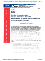 NIOSH identificacin del peligro HID 15  bomberos expuestos a riesgos elctricos durante operaciones de extincin de incendios en terrenos sin cultivar