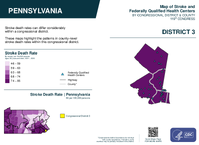 PA Congressional District 03 Stroke and Federally Qualified Health Centers Map 119th Congress