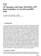 Air Sparging Soil Vapor Extraction and Bioremediation in LowPermeability Soils