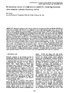 Development and Use of a HighPressure Packer for Measuring Horizontal Stress Using the Hydraulic Fracturing Method