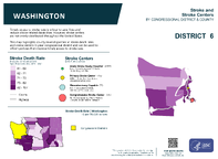 WA Congressional District 06 Stroke and Stroke Centers Map 118th Congress