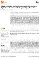 Lack of Agreement Between Safety Priorities and Practices in Agricultural Operators A Challenge for Injury Prevention