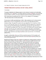 Meretricious Effects of Coal Dust