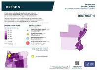 OR Congressional District 06 Stroke and Stroke Centers Map 118th Congress