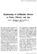 Relationship of gallbladder disease to parity obesity and age