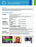 Screen for Life National Colorectal Cancer Action Campaign 2012 year end report