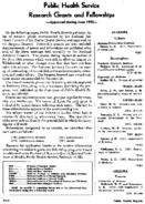 Public Health Service research grants and fellowships approved during June 1952