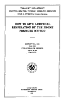 Cover to How to give artificial respiration by the prone pressure method