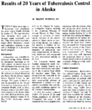 Results Of 20 Years Of Tuberculosis Control In Alaska
