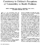 Consistency in childrens perceptions of vulnerability to health problems