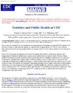 Statistics and Public Health at CDC