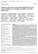 Symptoms and recovery among adult outpatients with and without COVID19 at 11 healthcare facilitiesJuly 2020 United States