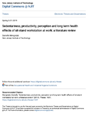 Sedentariness productivity perception and long term health effects of sitstand workstation at work a literature review
