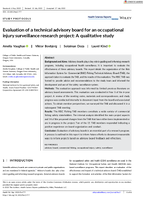 Evaluation of a Technical Advisory Board for an Occupational Injury Surveillance Research Project A Qualitative Study